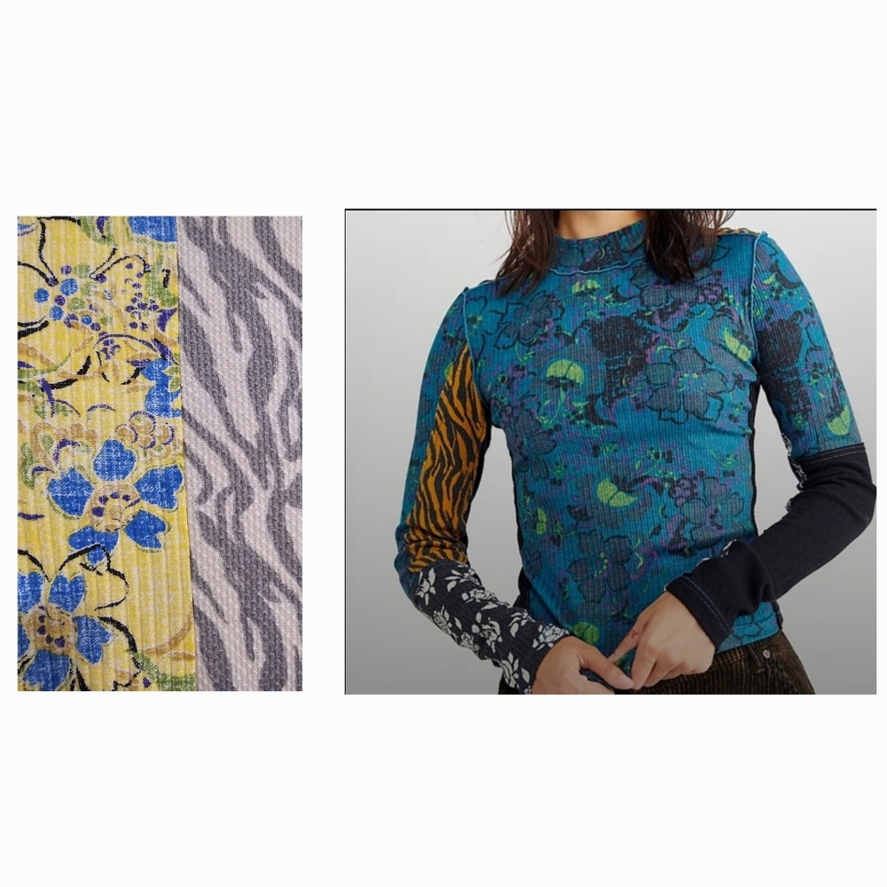 FREE PEOPLE YELLOW Meadow Mix Top